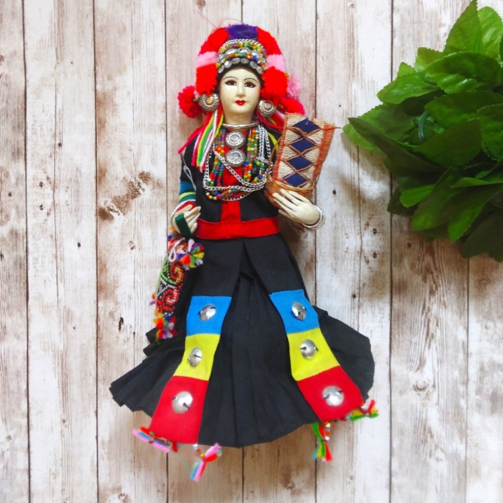 Beautiful Vintage Akha Tribe handcrafted doll (J2)